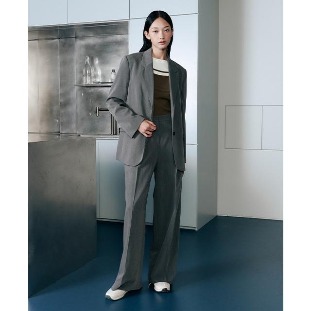 LAP Rope Tuck Long Wide Pants Aq3Wp870
