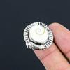 925 Silver Shiva Eye Shell Stone Artisan Sister Solitaire New Ethnic Ring Size 8