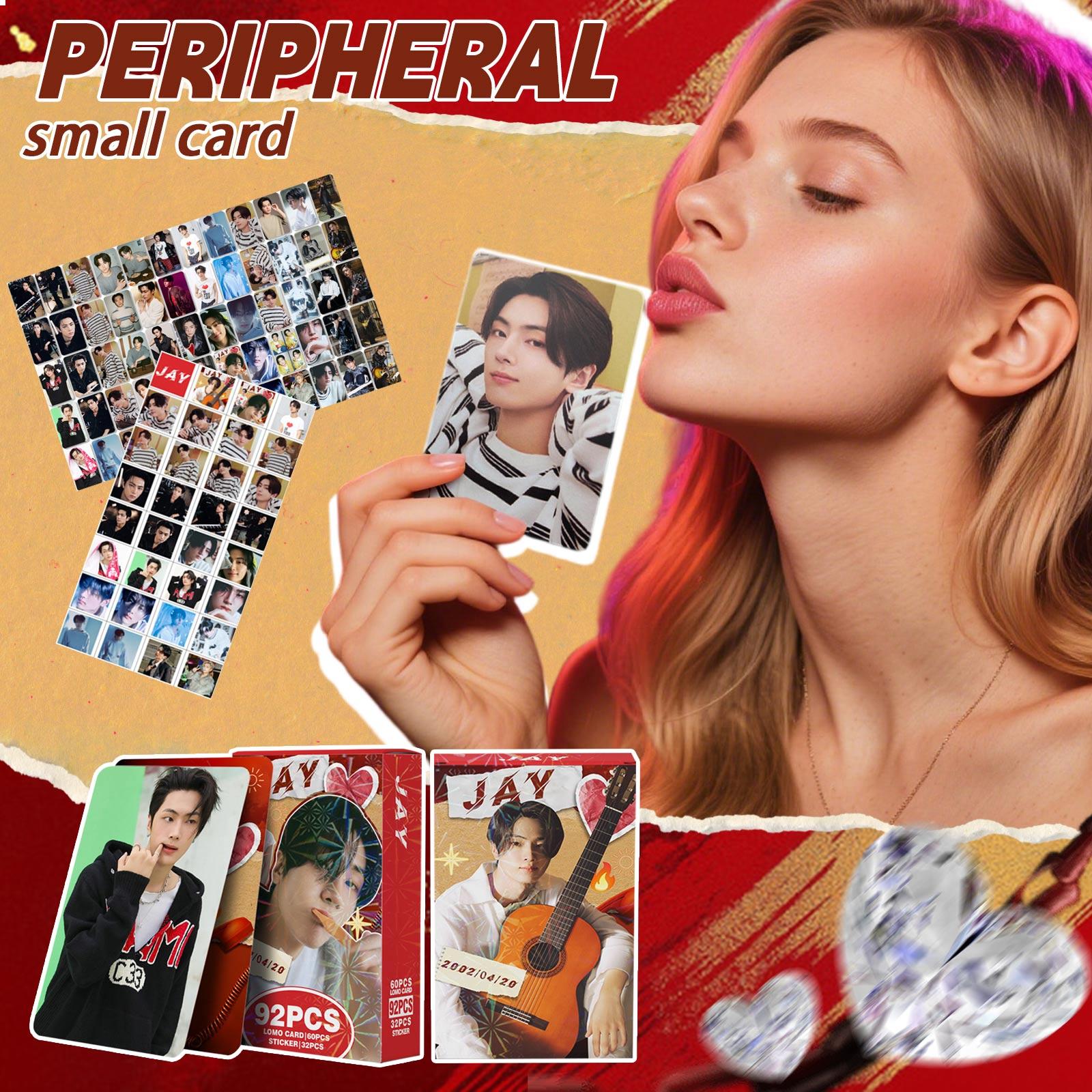 

92 фотокарточки, 60 наборов ломо-карточек, 32 наклейки, открытки, подарки для маленьких мальчиков и девочек и карточки с айдолами One Size белый