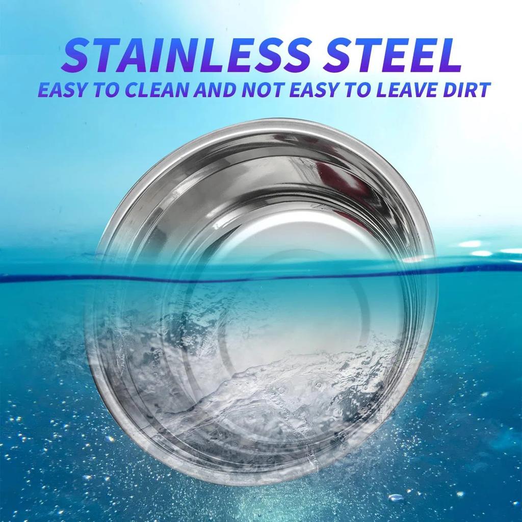 Elevated Pet Feeder Dog Cat Bowls Stainless Steel For Food And Water Wooden Frame