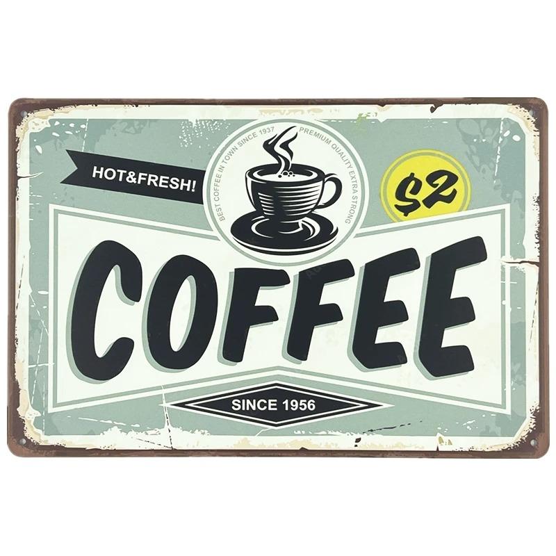 Vintage Metal Tin Signs Wall Decor Plaque Retro CafeArt Posters Kitchen Bar Pub Club Coffee Shop Plate Room Decoration