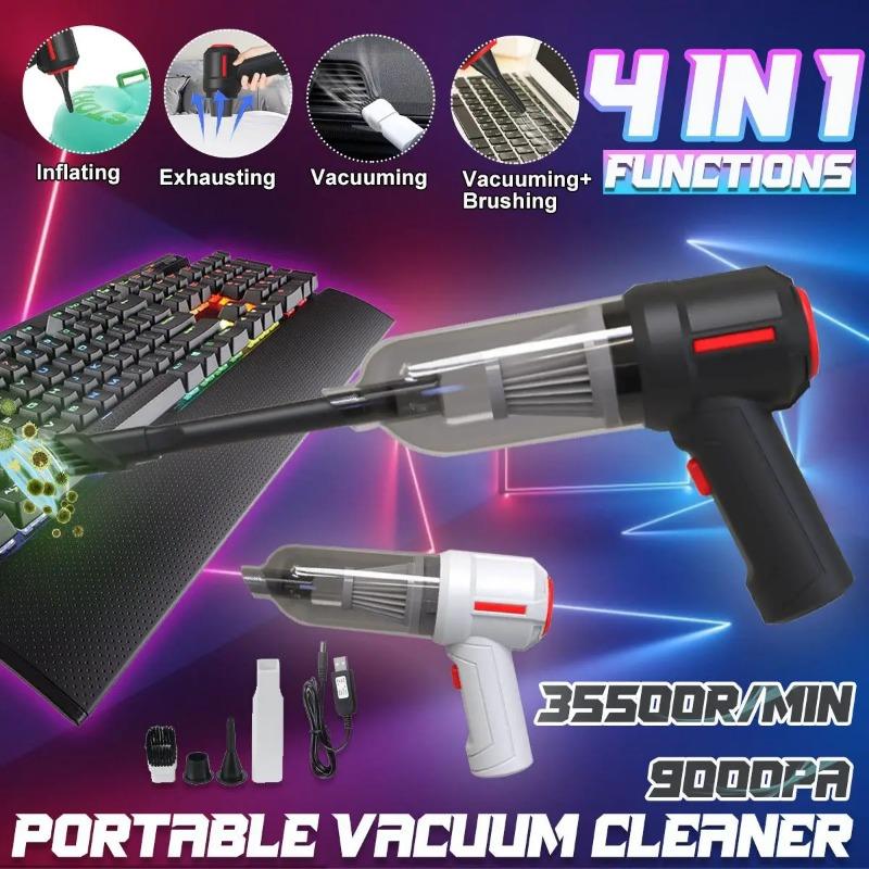 Professional Vacuum Cleaner & Air Blower 2in1 Cordless Mini Air Duster Electric Cleaner Tool for Computer Keyboard PC Piano Pet Laptop