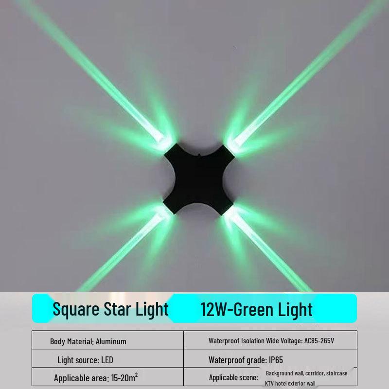 Cross-border LED Wall Light for Indoor/Outdoor Use: Starlight Design for Villas, Hotels, Corridors, Balconies, and Gardens
