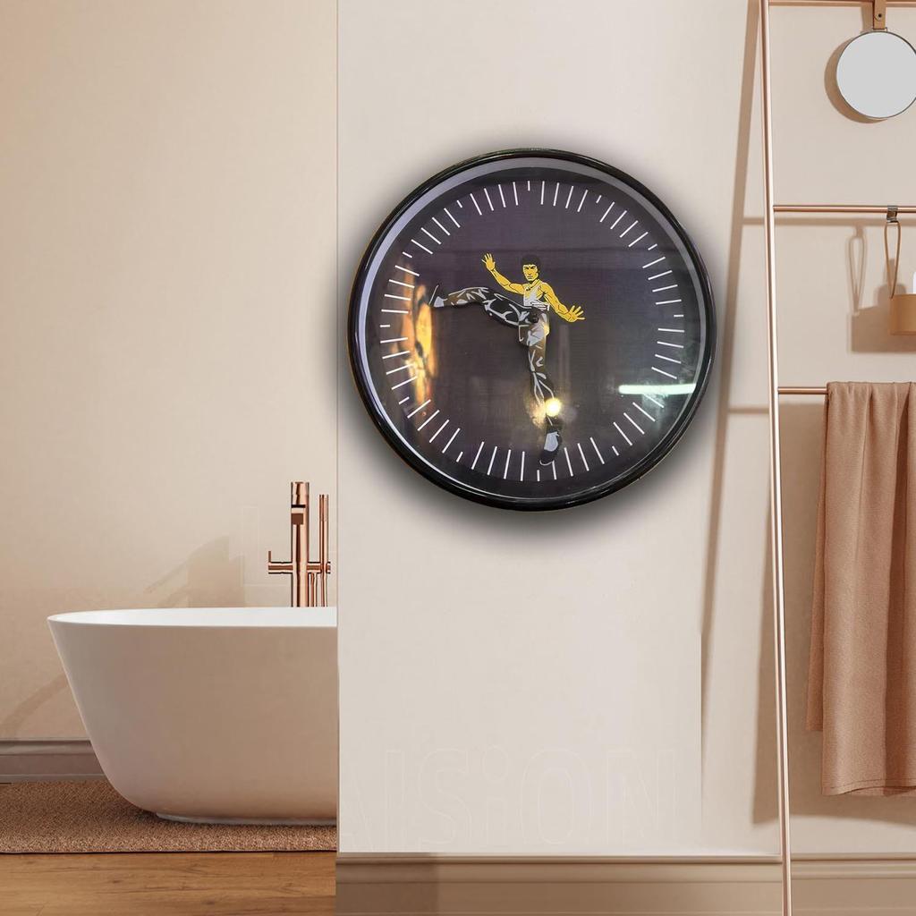 Silent Kung Fu Personality Wall Clock – Round Home Decor