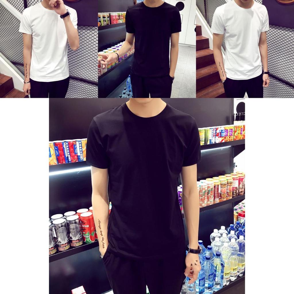 Premium Quality Men Women High Elastic O Neck Short Sleeve Sport Casual T-shirt