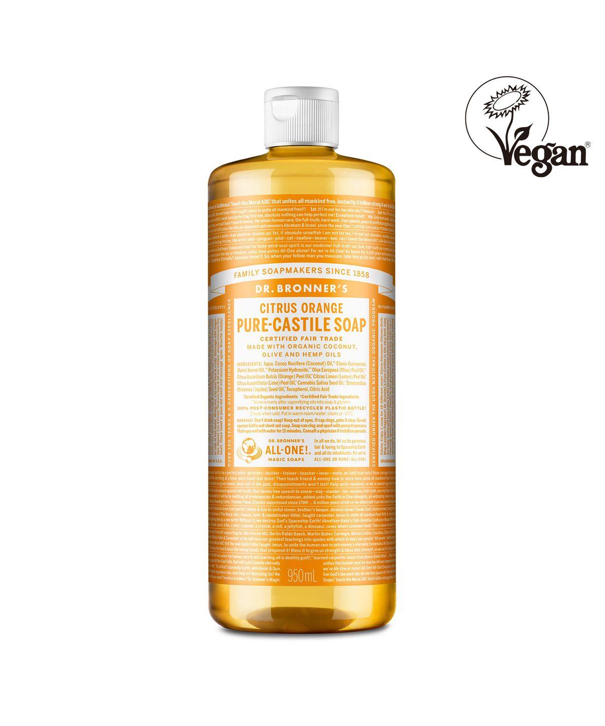 [Face & Body Cleanser] Citrus Orange Pure Castile Soap 950ml