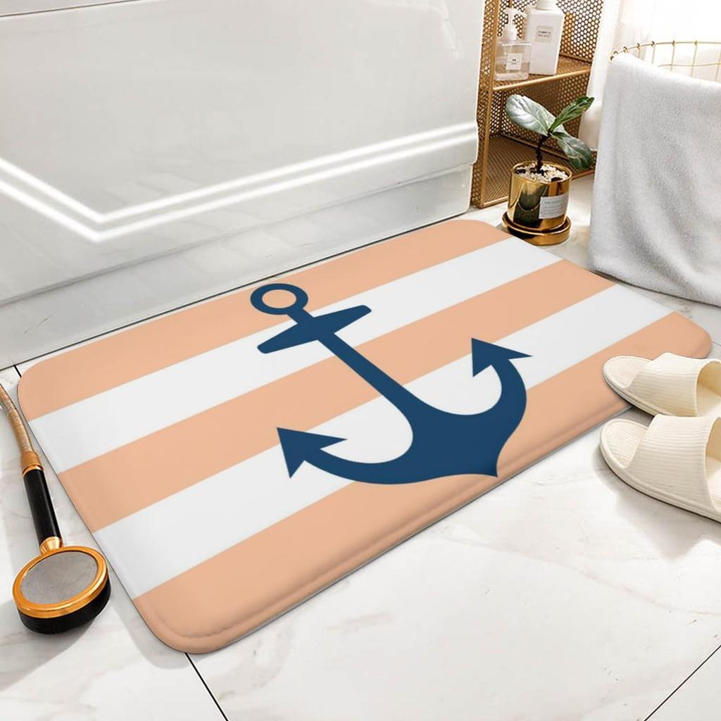Nautical Decor Carpet Anchor Decor Living Room Rugs Kids Room Decor Sea Adventure Accent Rug Summer Holiday Indoor Floor Mat
