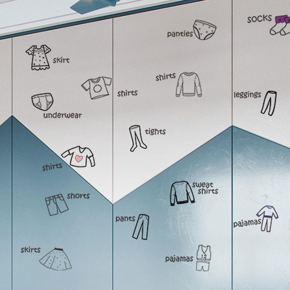 Wardrobe Clothing Label Decal Sort Wall Decals Stickers Tag Clothes Classification Labels Pvc Dresser