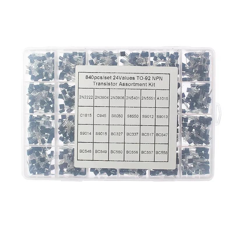 

50-900PCS Комплект транзисторів PNP NPN A1015 S8050 S8550 S9012 C1815 MJE13001 2N3904 2N3906 BC327 BC337 BC517 BC547 BC548 BC549 BC558