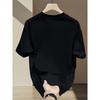 European sizes Fashion Printed Short-sleeved T-shirt for Men in Summer Heavy Pure Cotton Korean-style Japanese-style Printed Versatile Tops