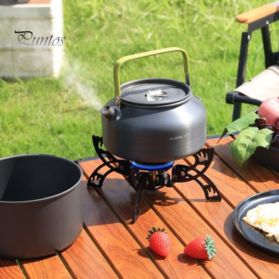 Portable Camping Gas Stove Cooking Burner Windproof 3800W High Power Flame Adjustable Foldable Design Outdoor Backpacking Stove