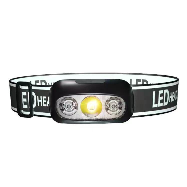 Ultra Bright Headlamp: Lightweight, High-Power LED, Long Battery Life, Rechargeable, Induction Switch, for Head-Mounted Fishing
