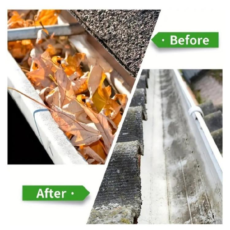 Expandable Rain Gutter Cleaner With Fast Release Mechanism For Easy Assembly Storage And SpiderWebs Removal Tasks
