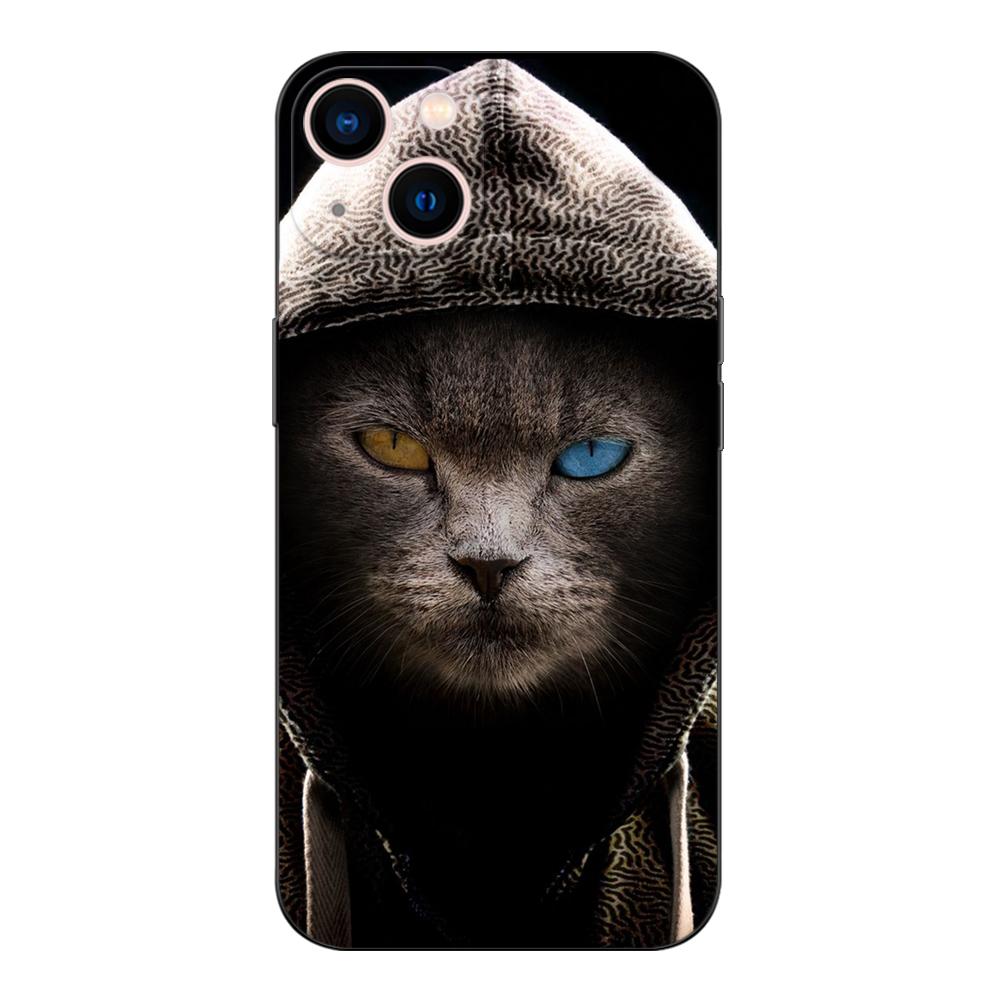 Husa neagra din tpu pentru Samsung galaxy A3 A5 A7 2016 2017 2018 husa British shorthair cat