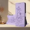 Étui Portefeuille en Cuir à Fleurs en Relief 3D avec Support Livre Pour iPhone 17 16 15 Pro Max Samsung S25 Xiaomi Redmi Note 14 Honor Oppo Fentes pour Cartes Rabat
