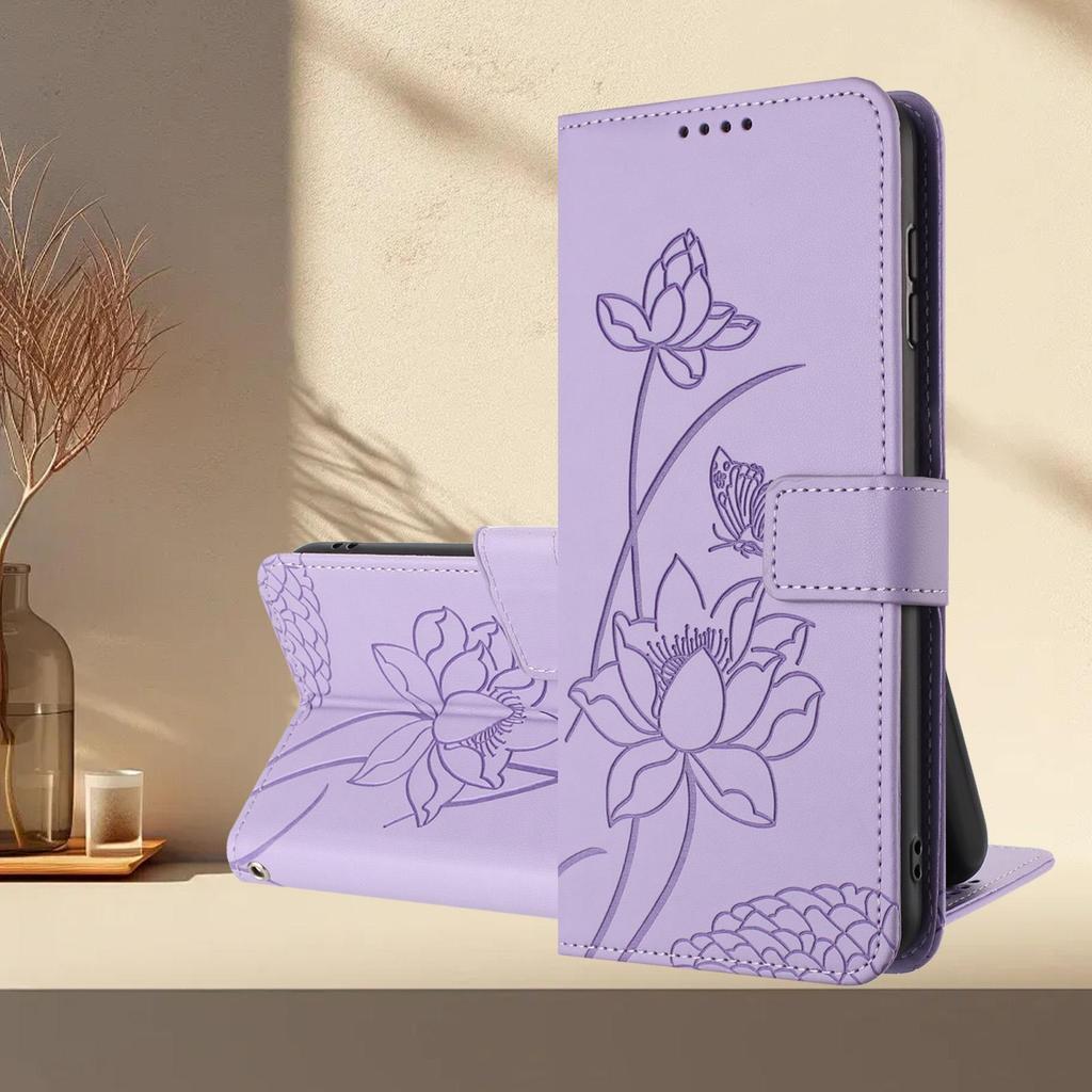 Étui Portefeuille en Cuir à Fleurs en Relief 3D avec Support Livre Pour iPhone 17 16 15 Pro Max Samsung S25 Xiaomi Redmi Note 14 Honor Oppo Fentes pour Cartes Rabat