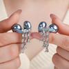 1pair Elegant Tassels Dangle Accessory Ear Clip For Freeclip 1 2 Earphones Clip On Charm With Sparkling Zircon Stones