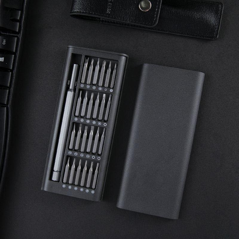 24-in-1 Precision Screwdriver Set with S2 Bits & Plastic Case for Multifunctional Mobile Phone Repair