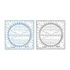 Math Measuring Ruler Drawing Tool Draft Ruler Geometric Ruler Rotatable Ruler for Student