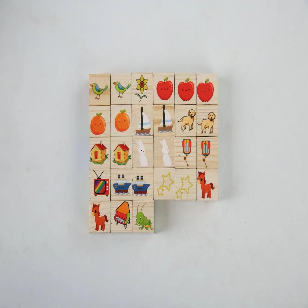 Children's Puzzle Building Blocks That Can Help Children Recognize Numbers, Letters, and Various Things