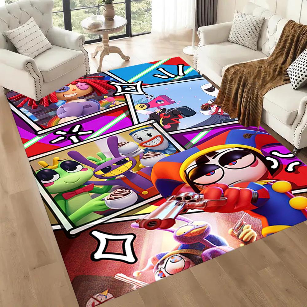 Digital Circus Floor Mat Design for Foyer Kitchen Game Room Dormitory Antislip Carpet Decorate Offices Perfect Gift for Women/Men