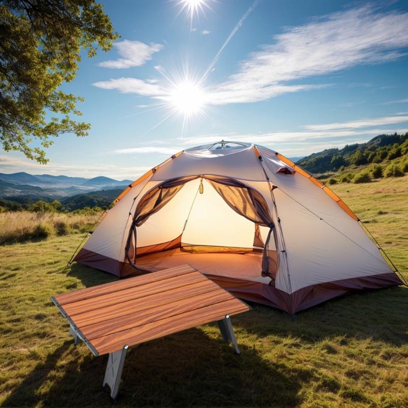 Space Saving Folding Camp Table Desk With Lightweight Aluminum Construction Suitable For Hiking Adventure Family Outing China Mainland