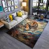 Majestic Tiger In Clouds Artistic Pattern Living Room Carpet Decor Suitable for Use As an Anti-slip for Living Room Bedroom Sofas
