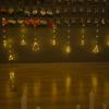 USB LED Moon & Star Curtain Lights with Remote: Christmas Décor
