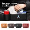 Leather Car Seat Gap Filler Storage Box Cup Holder Accessories For X3 X5 M5 M3 E46 E90 E60 F10 E39 F30 E36 G30 E87 E70