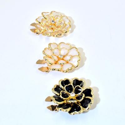 1 Stück Transparente Strasssteine Florale Manschettenknopf Brosche Schnalle Kleidung Zubehör Knöpfe Abdeckungen DIY