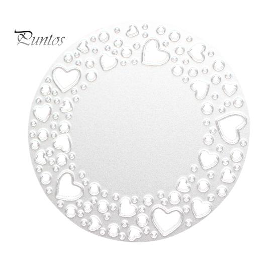 

Сердца круг граница резки штампы карты скрапбук патер искусство тиснения трафарет серебряный