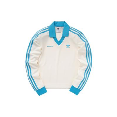 Originals X Sporty & Rich Trefoil Stripe Logo Print Long Sleeve Retro T-Shirt Women Tops White IN5249