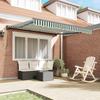 Retractable Awning Frame Green and White 350 X 250 Cm
