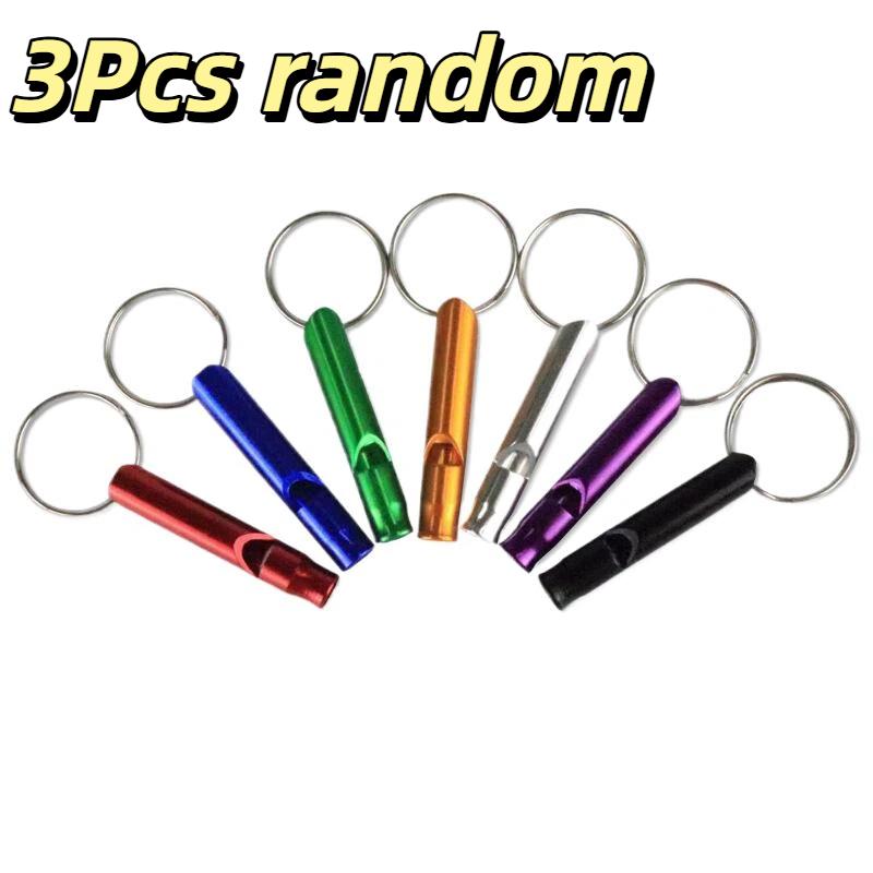 1/3Pcs Small Multifunctional Aluminum Emergency Survival Whistle Keychain Camping Hiking Outdoor Tool Training Whistle