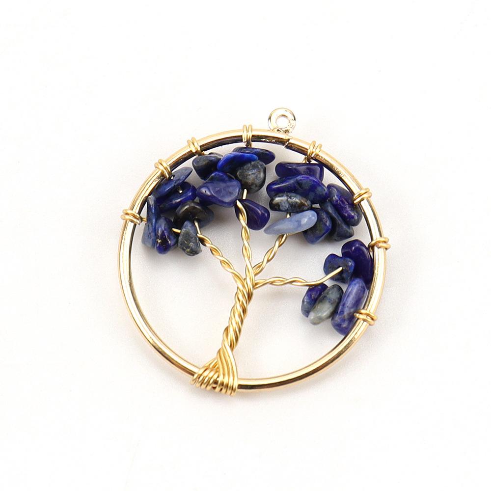 3Cm Tree Of Life Pendant Natural Crystal Gravel Fortune Tree Necklace Accessories N114