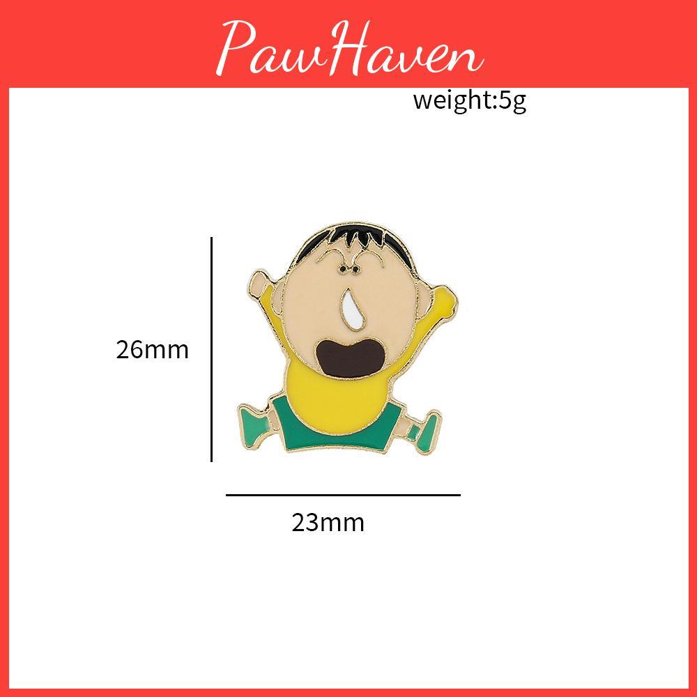 Cute Crayon Shin-chan Metal Badge Cartoon Character Backpack Accessory Wholesale