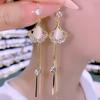 Tide Metal Fringed Earrings, High-end Temperament, Long Stud Earrings, Women's Exaggerated Earrings.