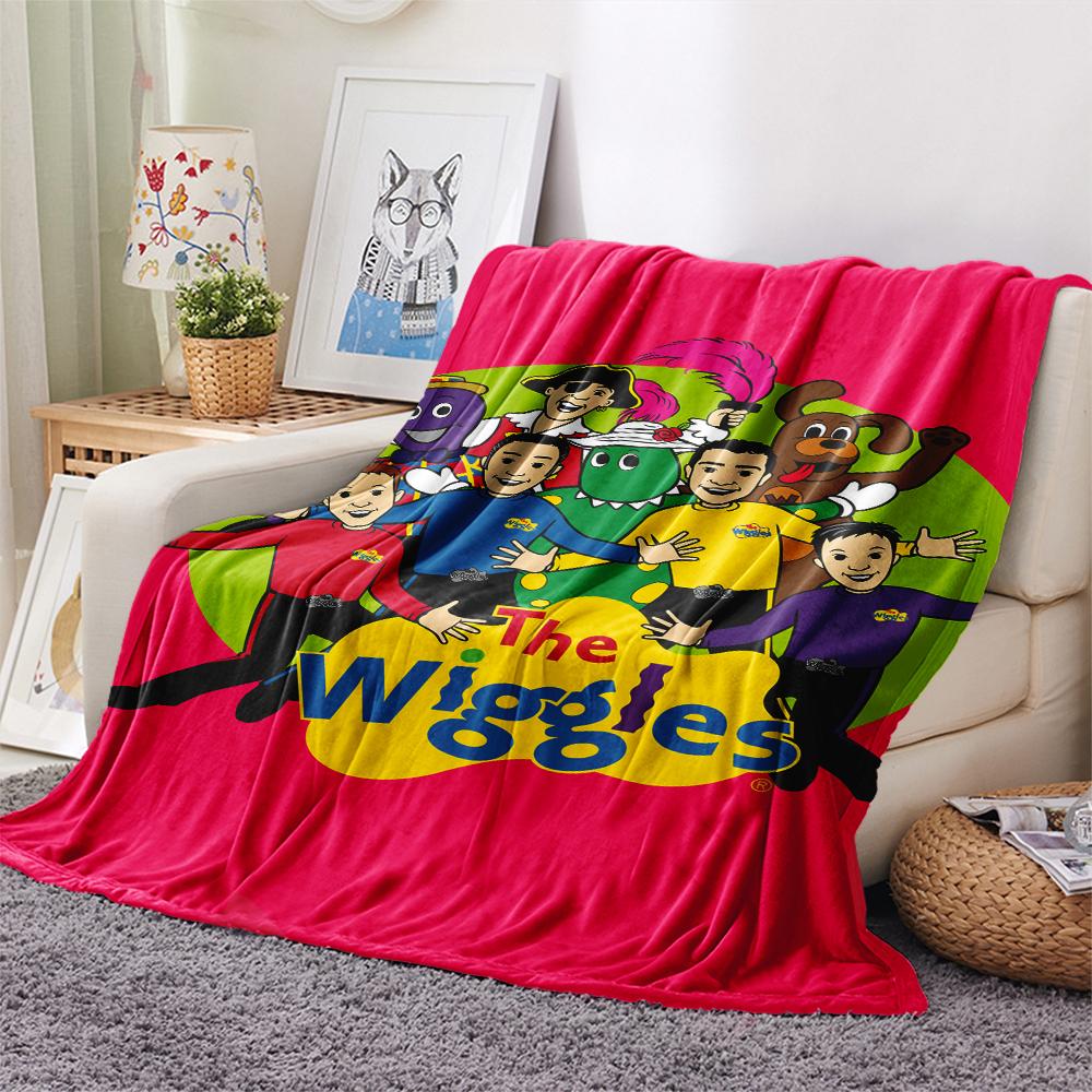 1 Stück The Wiggles Druck Flanelldecke, Hohe Qualität, Bequem für alle Jahreszeiten, Heimdekoration, Wärme und Komfort, Perfekt für Weihnachtsgeschenke217