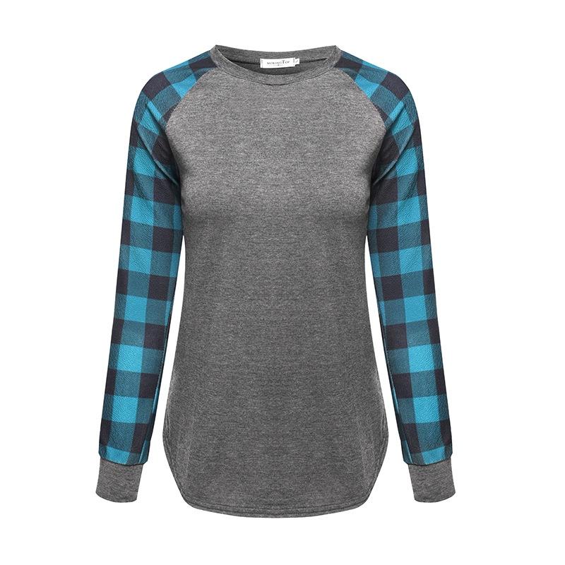 Striped Blouse Womens Plaid Long Sleeve Ladies Top T Shirt Loose Tops Casual