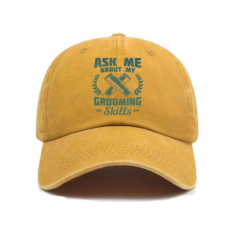 Cross-Border Washable American-Style 6-Panel Letter Digital Printed Snapback Unisex Fashionable All-Match Common Soft-Crown