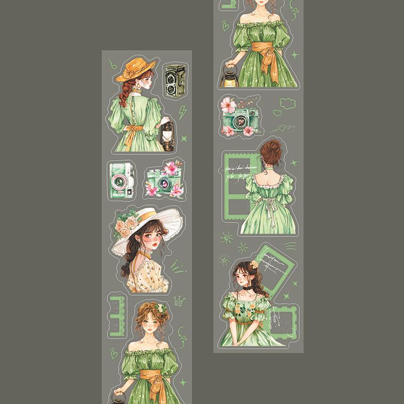 Mr Paper, 6 styles of romantic photo studio series character film theme PET die-cutting tape cute washi tape washi tape