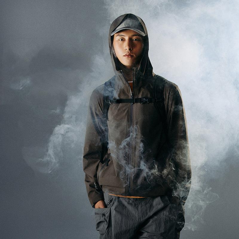 Giacca Uomo Li Ning CF Su Wan Long Jia Riflettente Antipioggia Antivento Traspirante Outdoor Calda Impermeabile Giacca Nera ACFU007-2