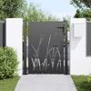 Garden Gate Black 110 x 130 cm Powder Coated Steel