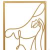 Metal Wall Art Decor Woman Silhouette Minimalist Facial Line Sculpture for Home Living Room