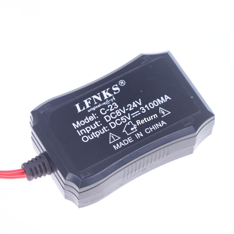 1 Adet 12V 24V'dan 5V'a 3 USB Portlu Güç Adaptörü Pil Klipsli Cep Telefonu Şarjı İçin Acil USB Gücü Yüksek Verimlilik