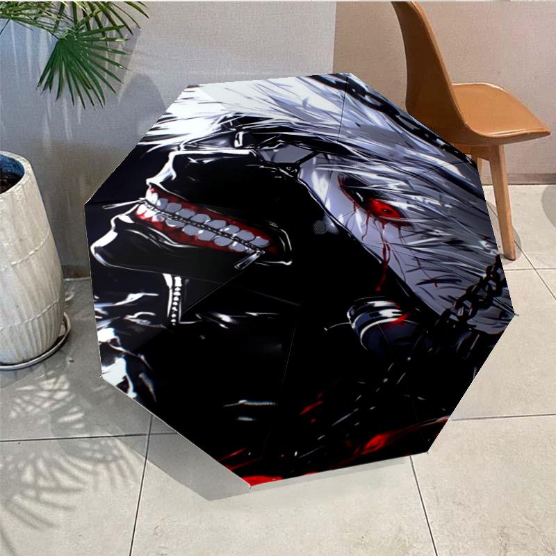 Tokyo Anime Artwork Umbrella Folding Umbrella, Automatic Umbrella 8-Frame for Travel, Camping Use Gift for Halloween Christmas