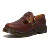 Dr. Martens Couro Moda Confortáveis Sapatos Mary Jane Sapatos Femininos Marrom-Vermelho 32005253
