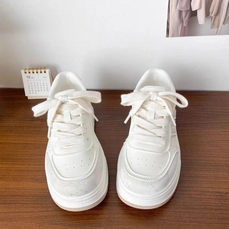 Fashion 2025 Shoes Female Versatile Women's Vulcanize Shoes Outdoor Women Sneakers Platform Lace Up Comfortable Women's Casual Shoes
