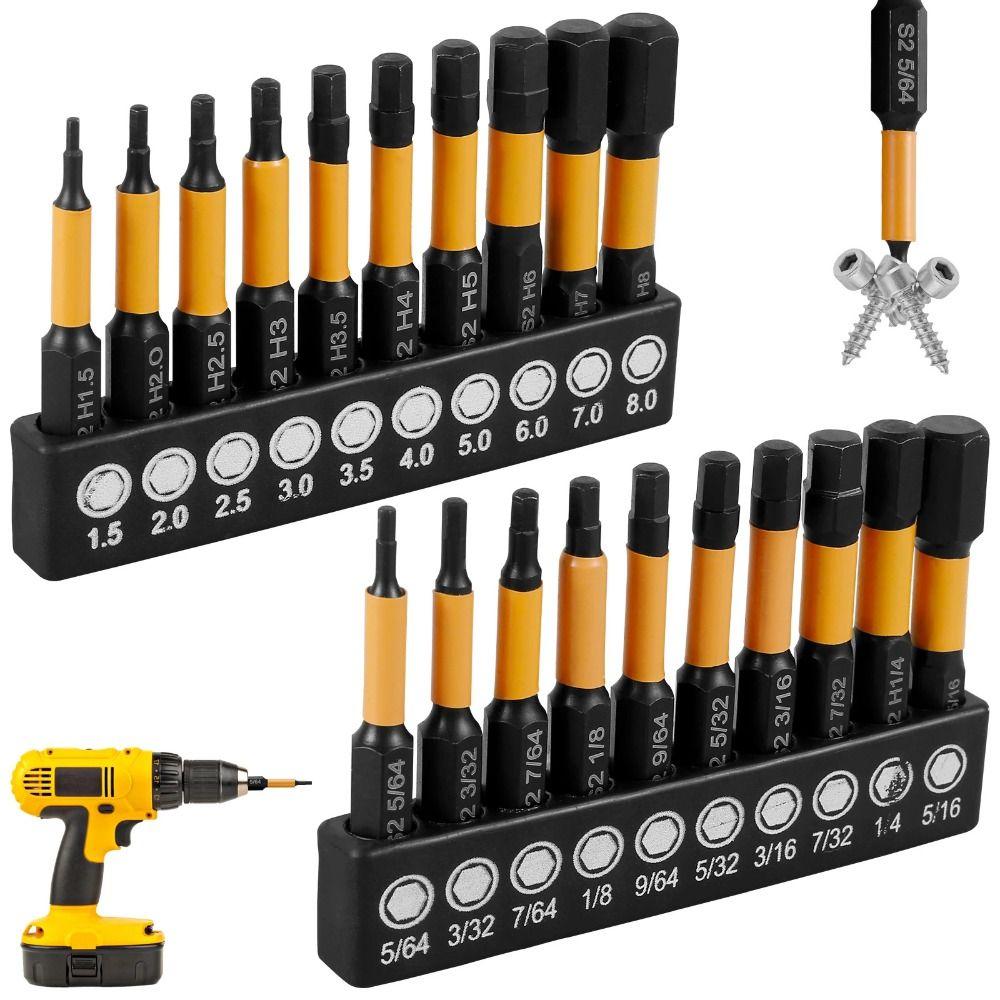 

20PCS 1/4inch Allen Wrench Drill Bit Screw Driver Extension Adapter Drill Bit Repair Tools 20pcs/set