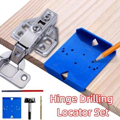 3/4Pcs Non-Electric System Hinge Drilling Locator Set Cabinet Door Hinge Jig  Woodworking Projects